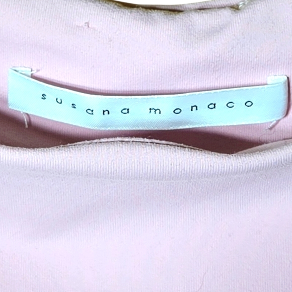 Susana Monaco Cut Out Dress In Pink Cashmere Size Medium - Picture 3 of 6